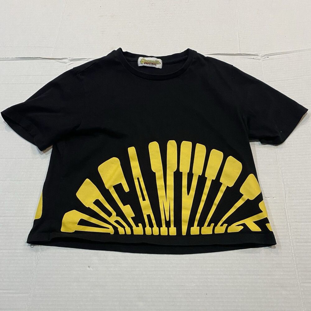 Dreamville Fanned Out Logo Black Crop Top Size Medium
